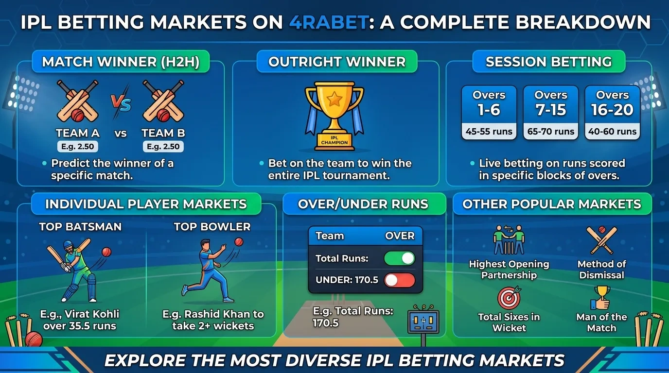 IPL betting markets on 4raBet – A Complete Breakdown